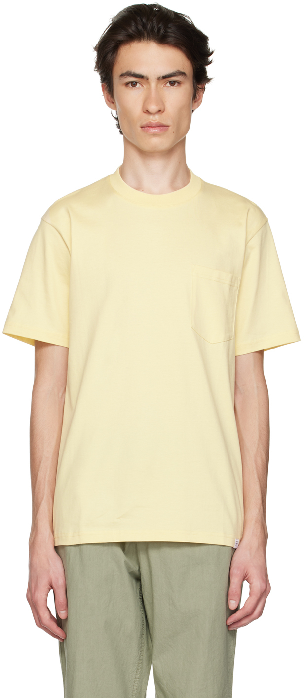 Shop Norse Projects Yellow Johannes T-shirt In Sunwashed Yellow