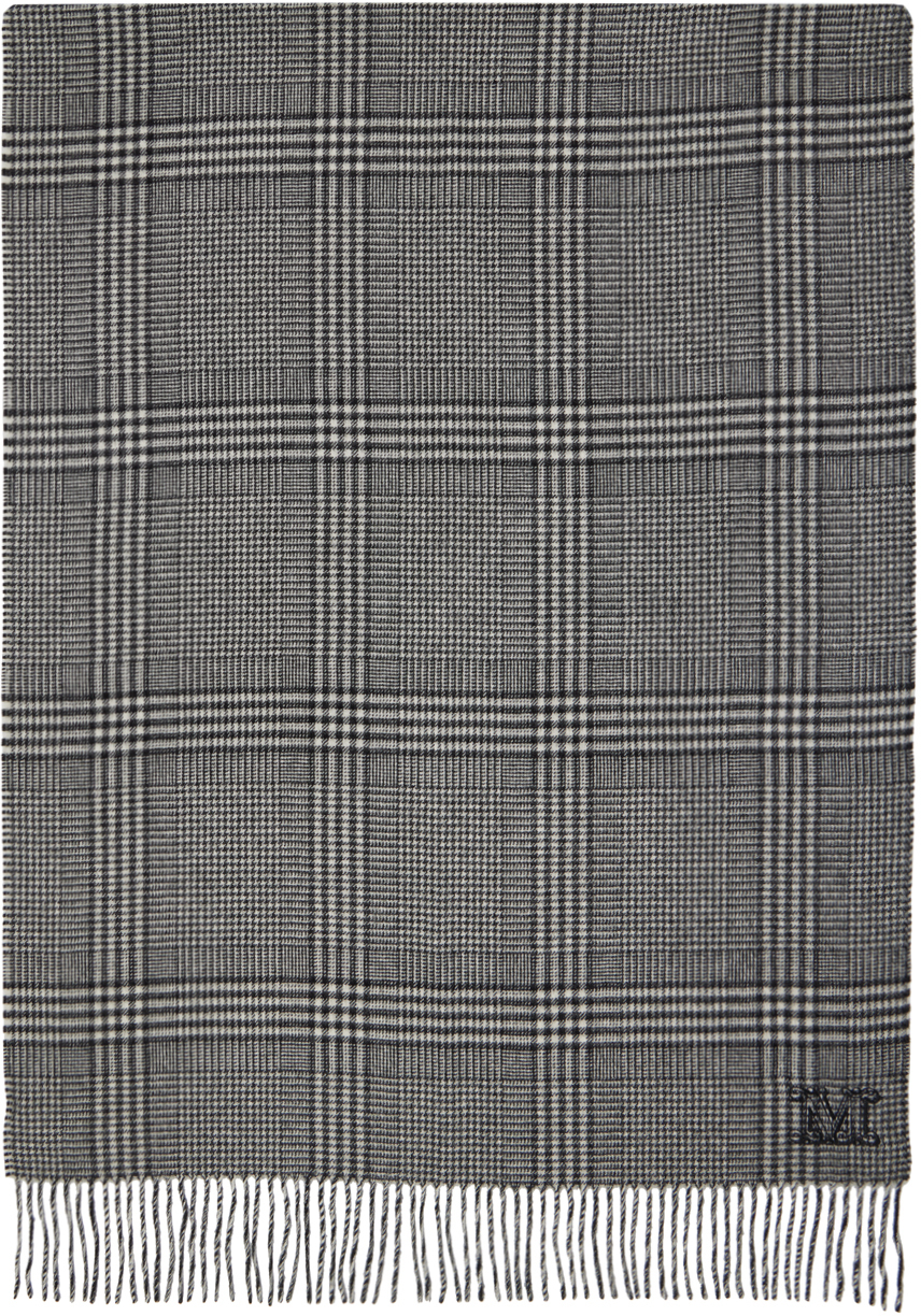 MAX MARA BLACK & WHITE RAGTIME SCARF
