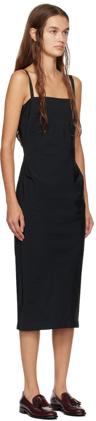 Max Mara Black Douglas Midi Dress In 001 Black