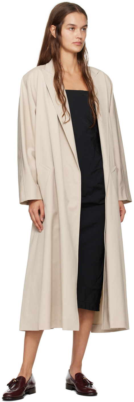 Shop Max Mara Beige Ottico Coat In 002 Sand