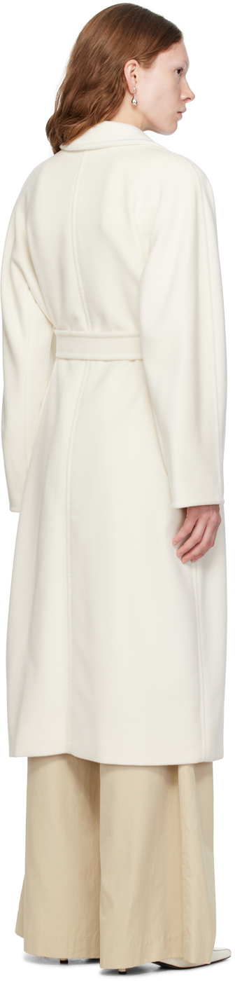 Max Mara Madame Double-breasted Wool And Cashmere-blend Coat In 021 White