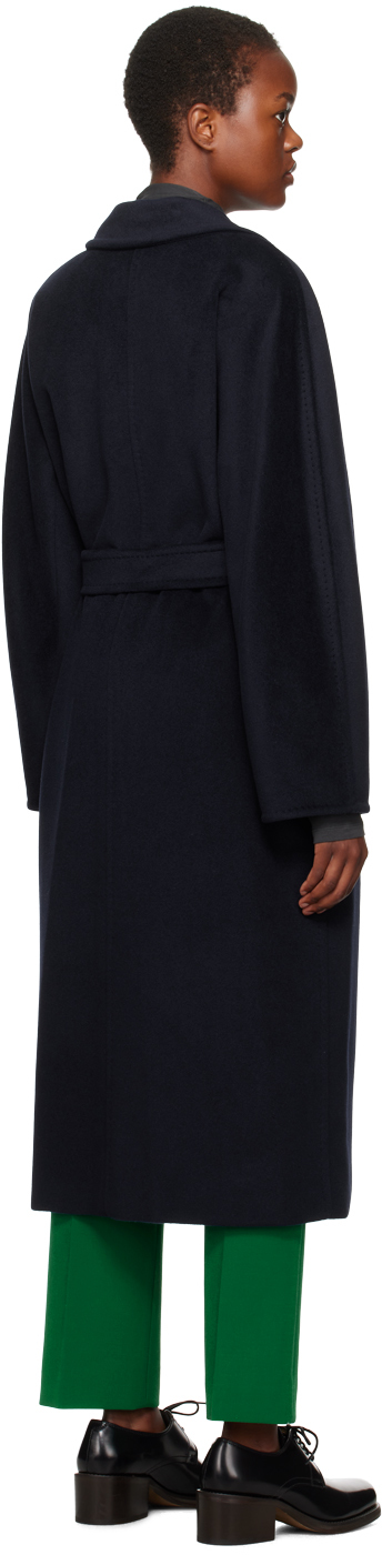 Max Mara Navy Madame Coat In 005 Ultramarine