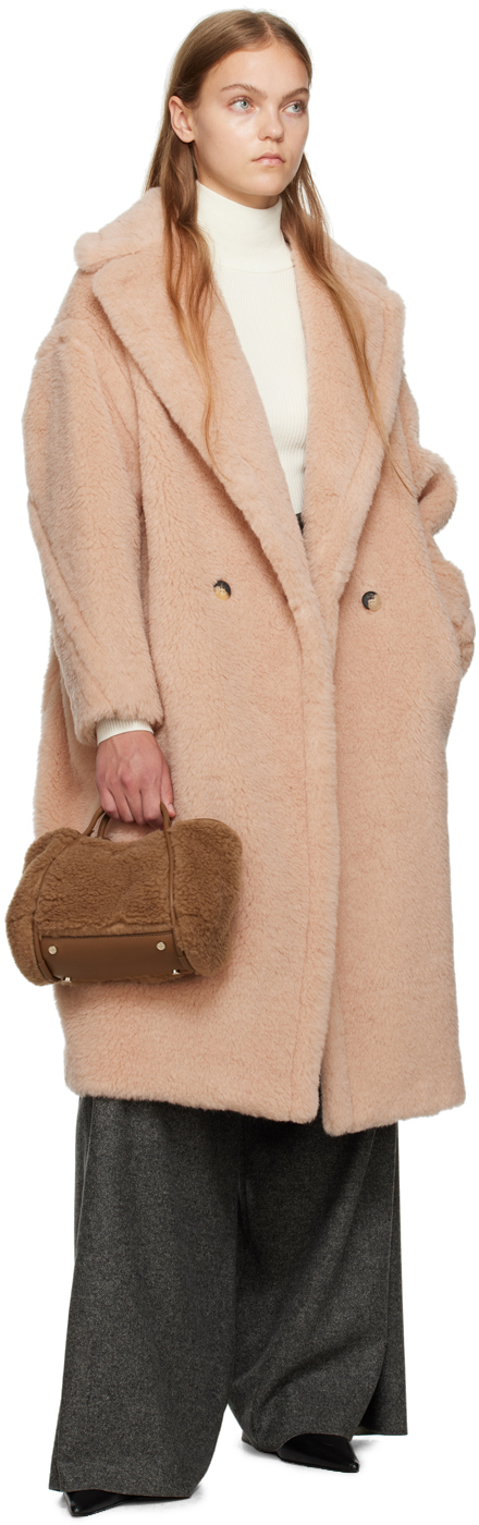 Max Mara Icon Teddy Bear Alpaca And Wool Coat In Brown