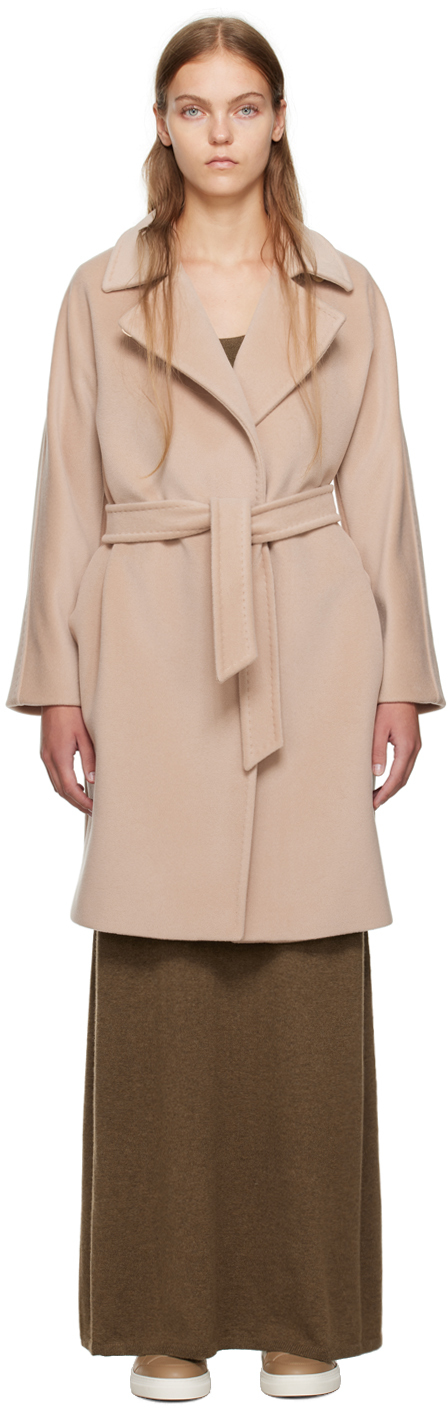 Pink Wrap Coat by Max Mara on Sale