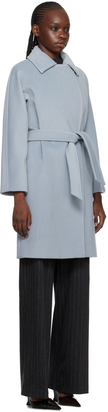 Max Mara 'estella' Virgin Wool And Cashmere Coat In 027 Light Blue