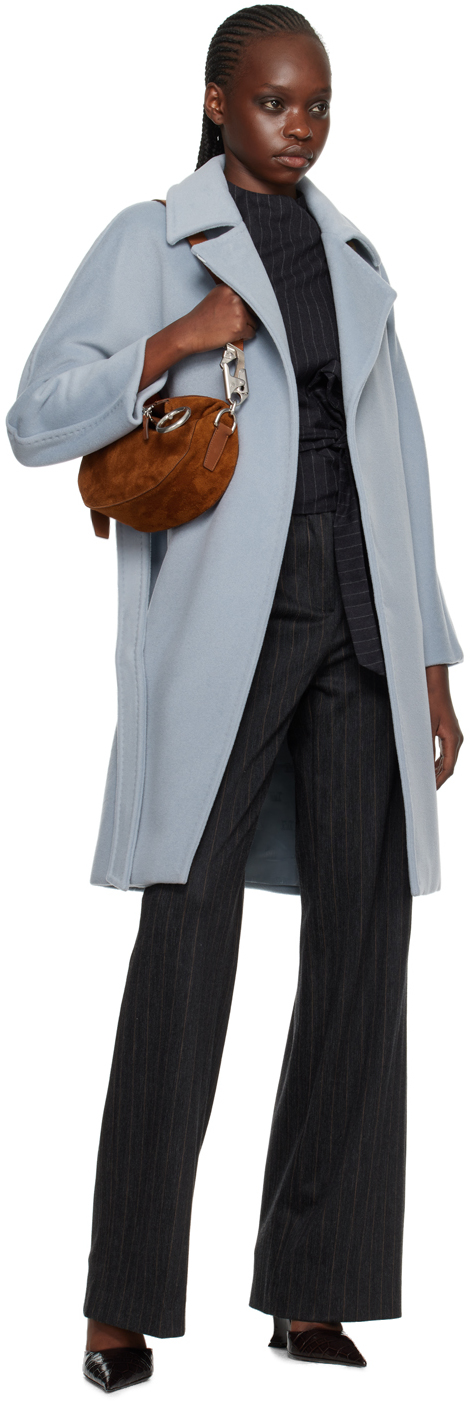 Max Mara 'estella' Virgin Wool And Cashmere Coat In 027 Light Blue