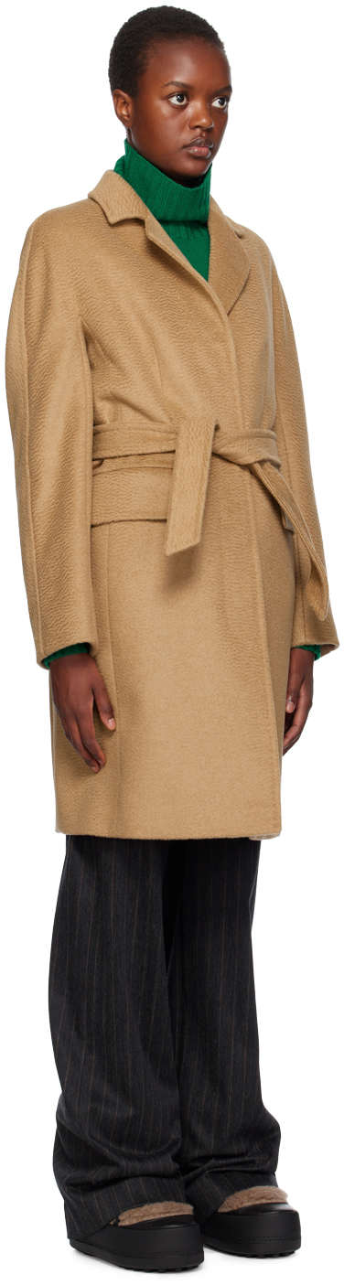 Max Mara Tan Bingo Coat In 001 Camel
