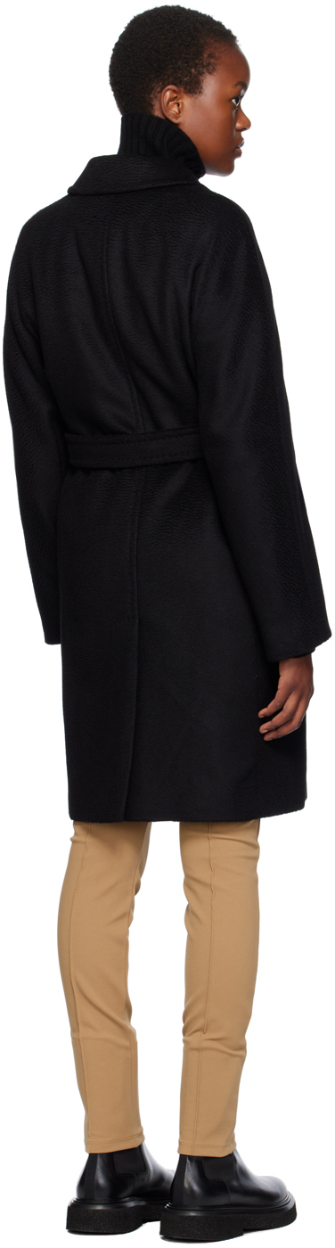 Max Mara Black Bingo Coat In 002 Black