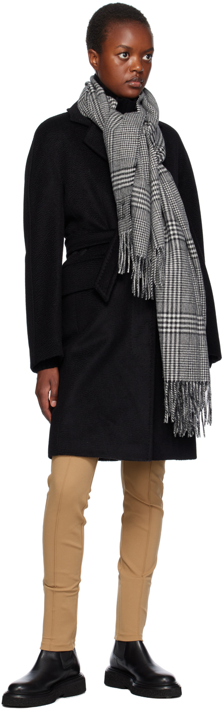 Max Mara Black Bingo Coat In 002 Black