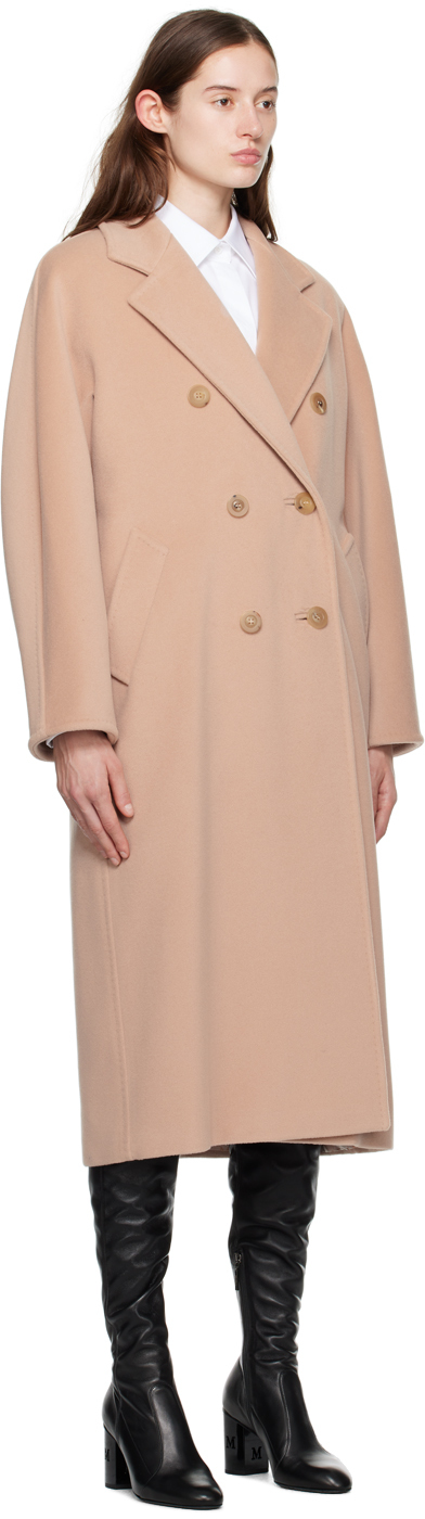 Max Mara Freshly Cut Wool Cashmere Double-breasted Coat In 020 Pink