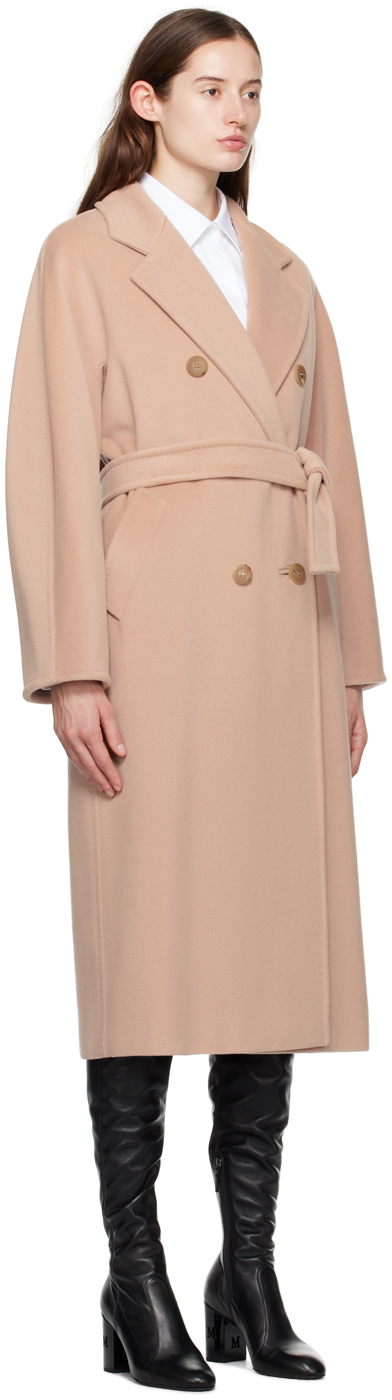 Max Mara Freshly Cut Wool Cashmere Double-breasted Coat In 020 Pink