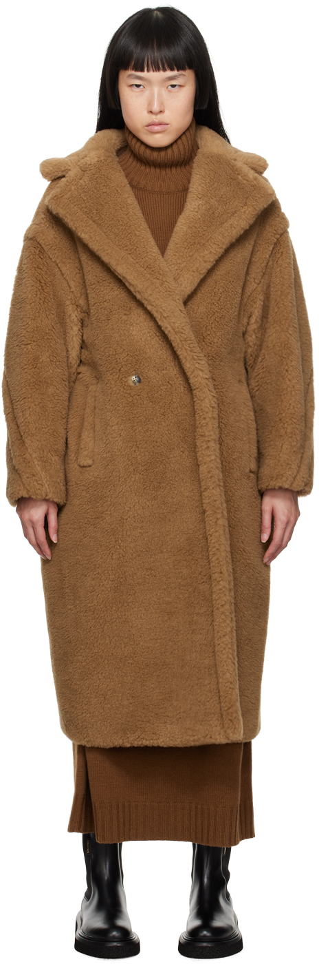 Shop Max Mara Brown Teddy Bear Icon Coat In 001 Camel