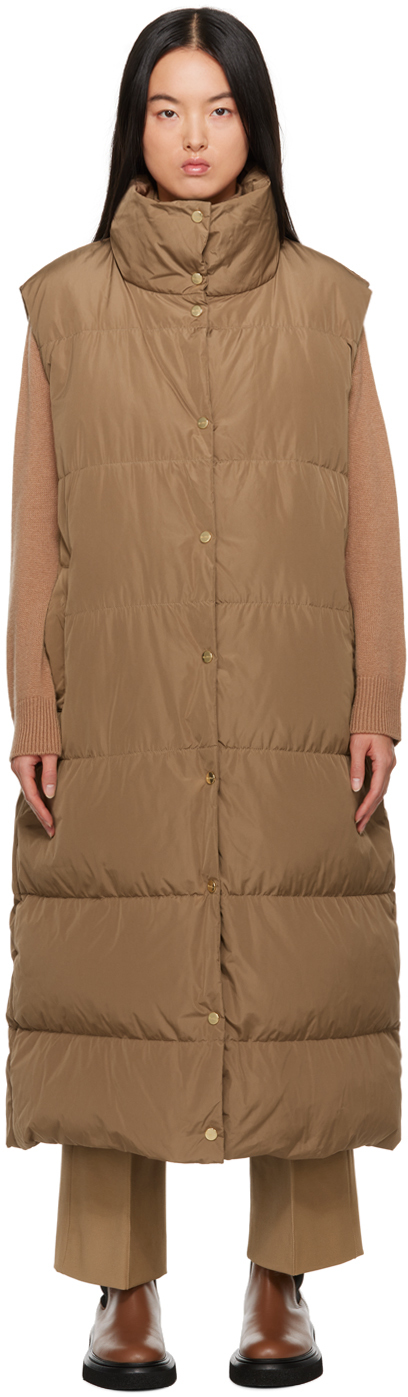 Max Mara Brown Taffgi Down Vest