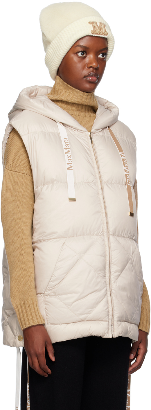 Max Mara The Cube Tresse Quilted Vest In 031 Sand