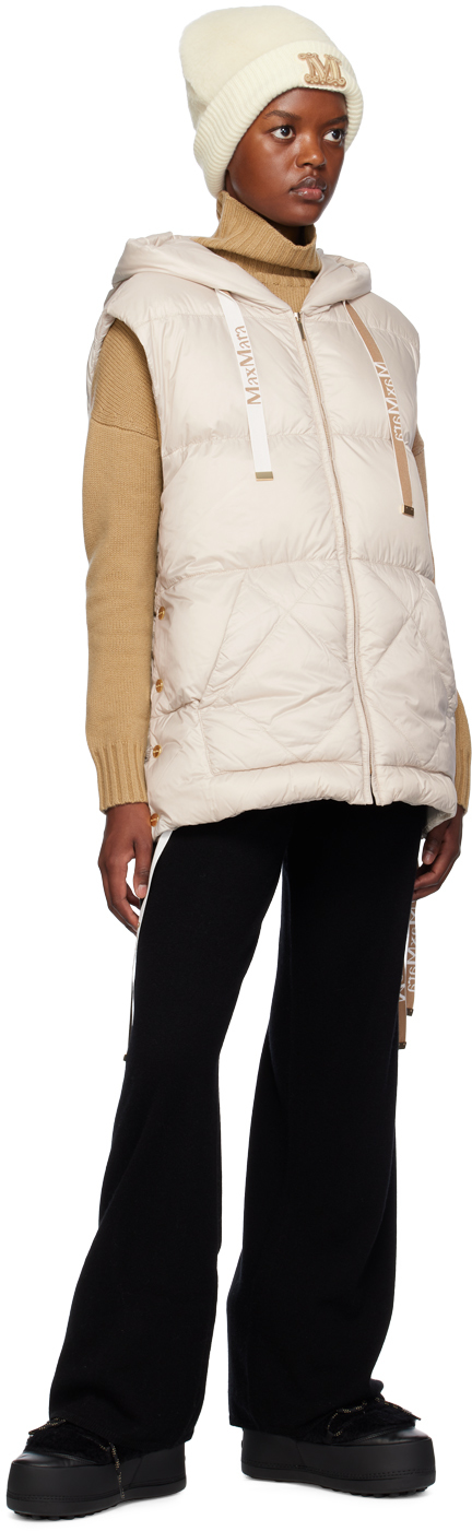 Max Mara The Cube Tresse Quilted Vest In 031 Sand