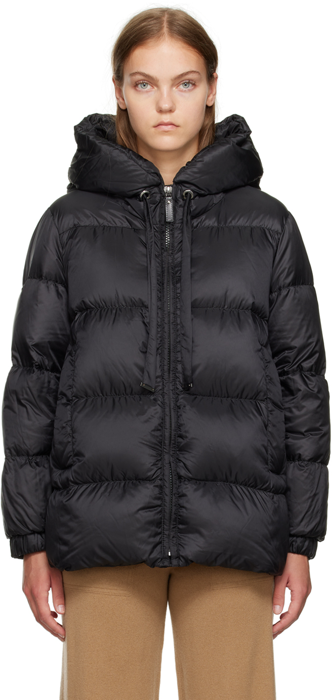 Max Mara Black The Cube Quilted Down Jacket