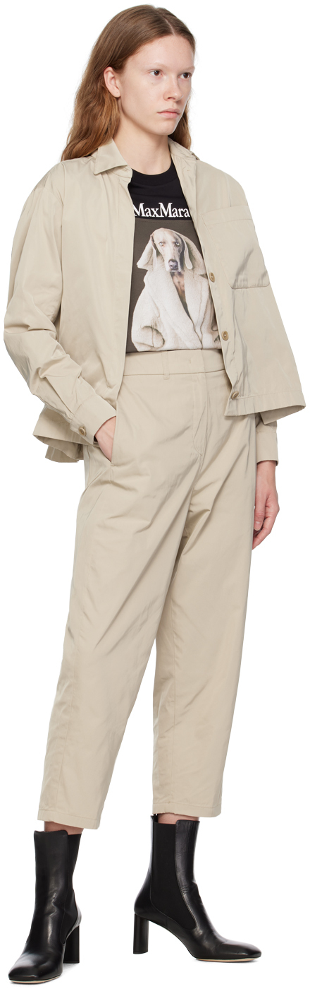 Max Mara Taupe Felix Jacket In 003 Sand