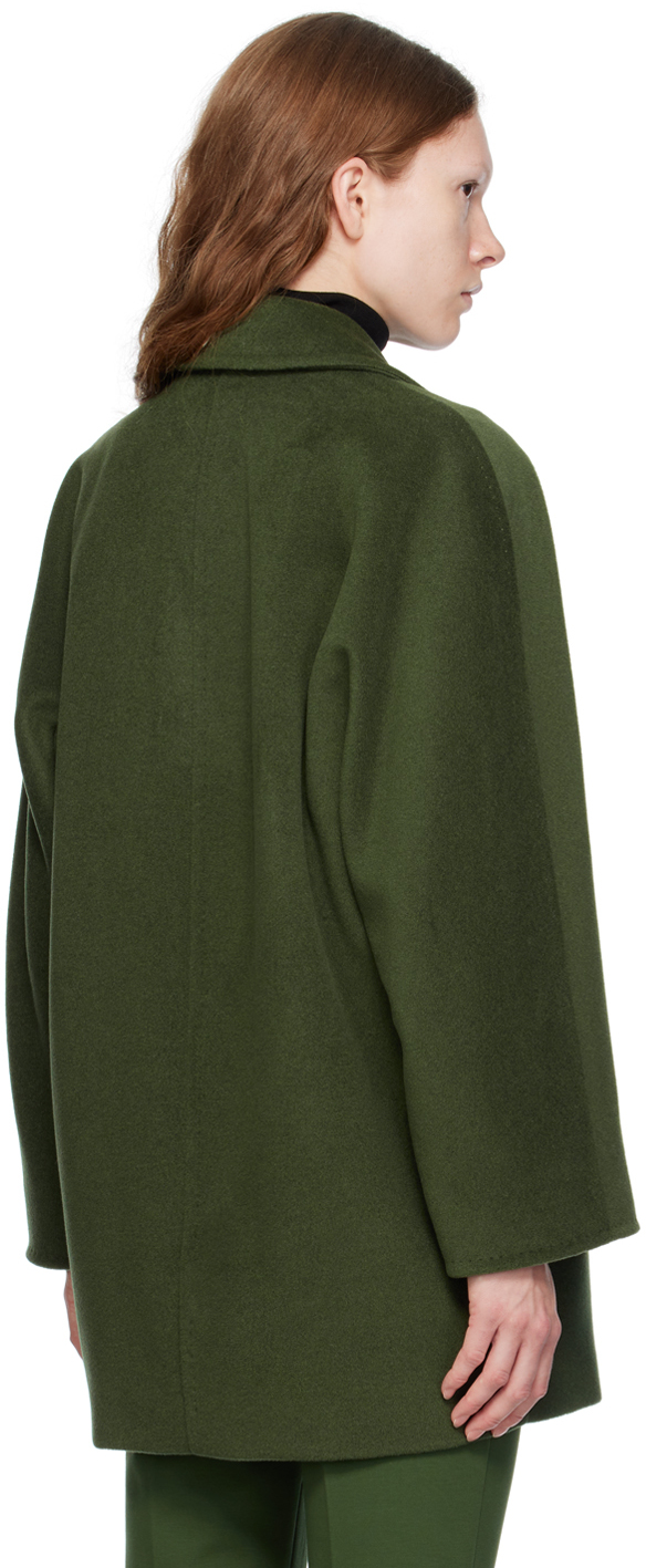 Max Mara Rebus Double-breasted Wool And Cashmere-blend Coat In 027 Moss Green