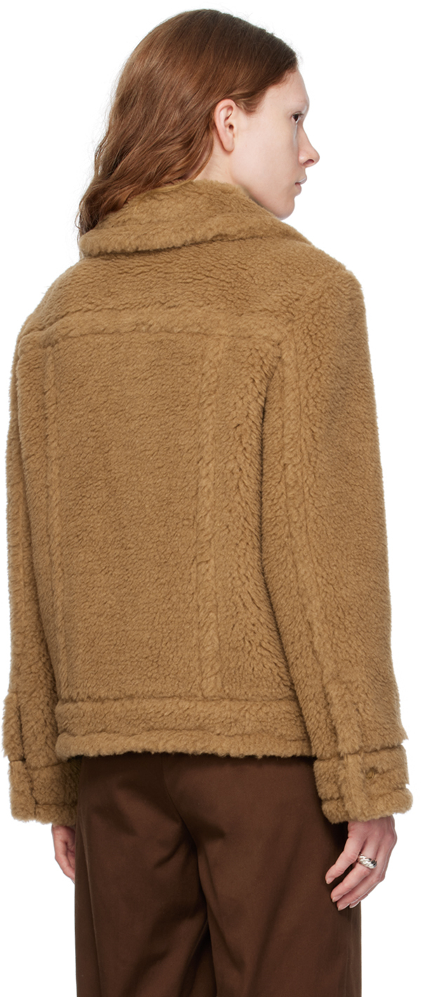 Max Mara Teddino Jacke Aus Einer Kamelwoll-seidenmischung In 001 Camel