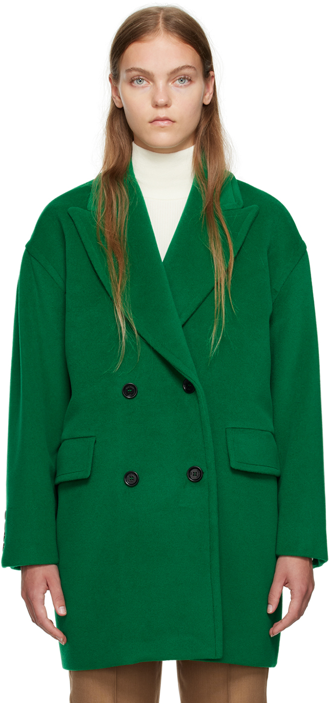 Max Mara: Green Oversized Jacket | SSENSE
