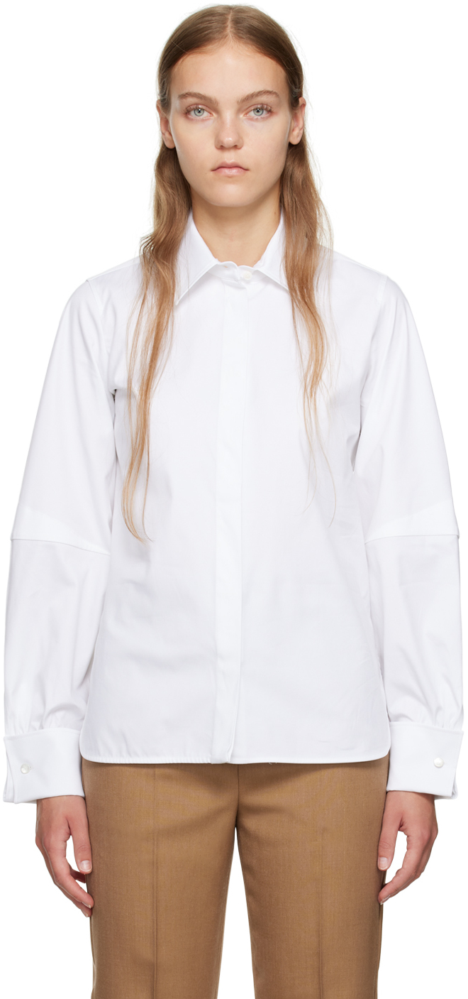Max Mara: White Button Shirt | SSENSE