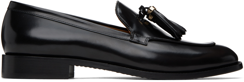Shop Max Mara Black Tassel Loafers In 006 Black