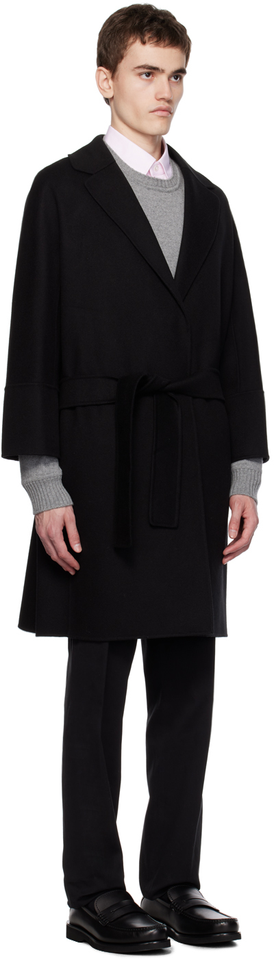 Max Mara Black Arona Coat In 013 Black