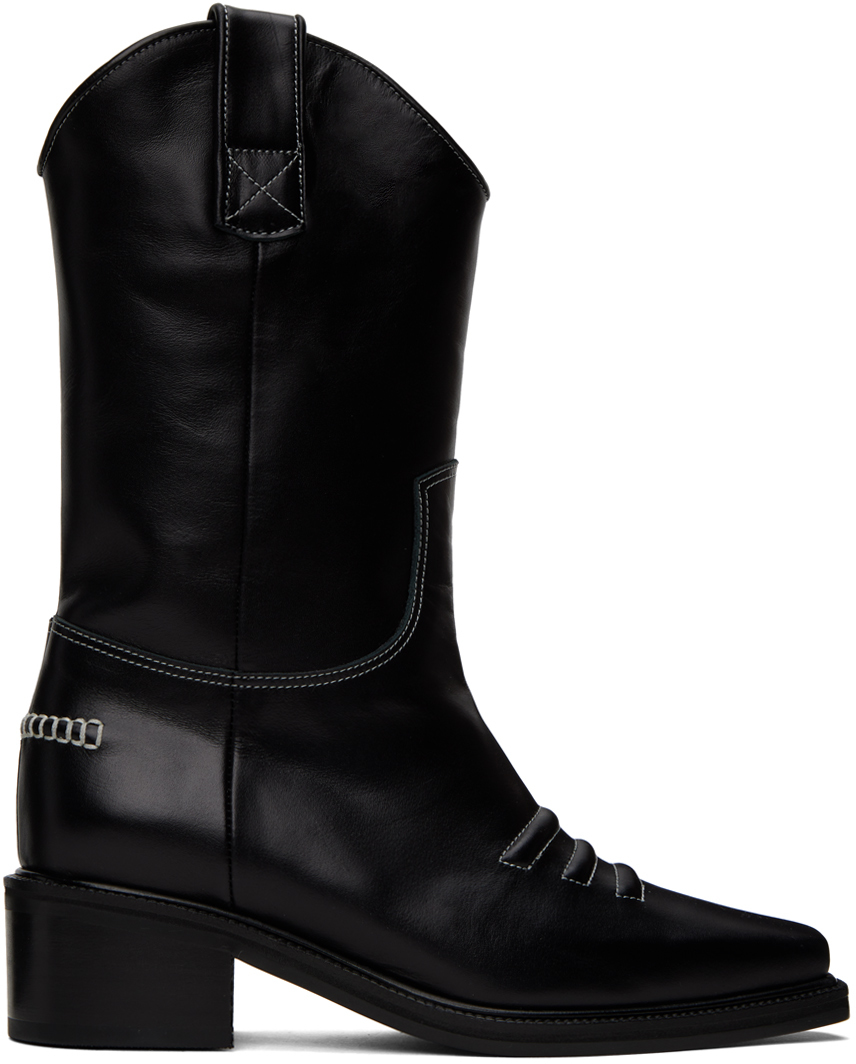 Black Marfa Western Boots by NEUTE on Sale