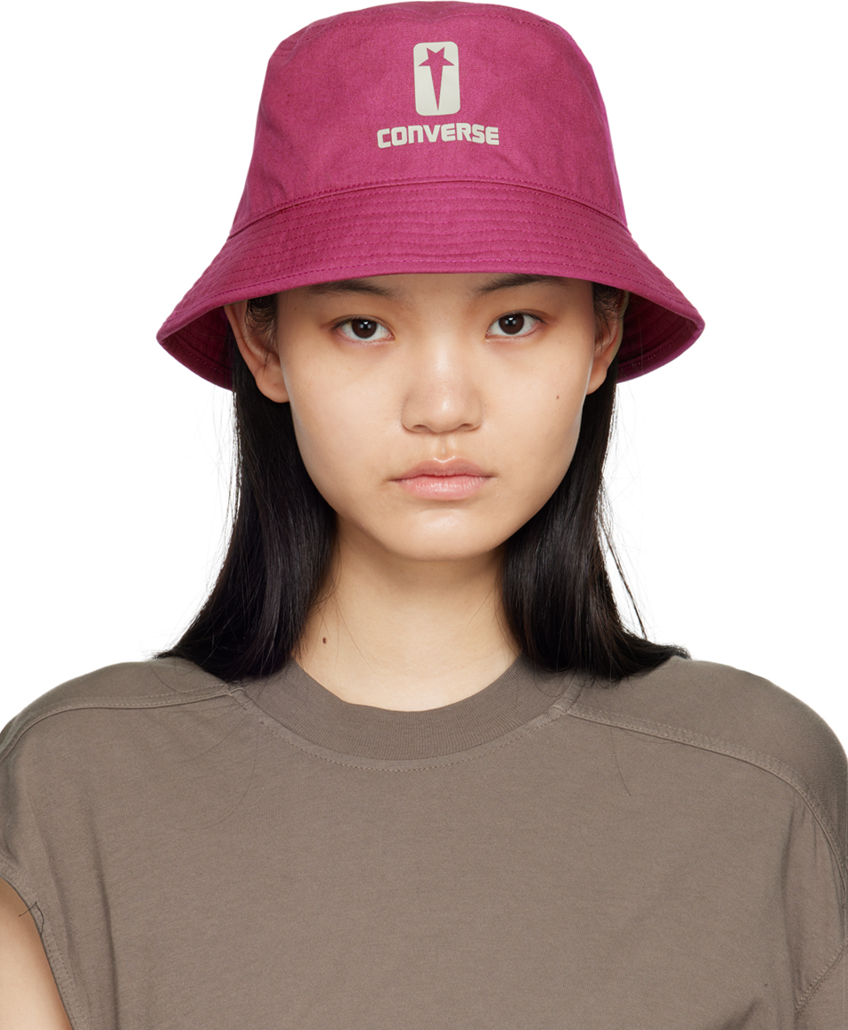 Rick Owens Drkshdw Pink Converse Edition Bucket Hat In 13 Hot Pink