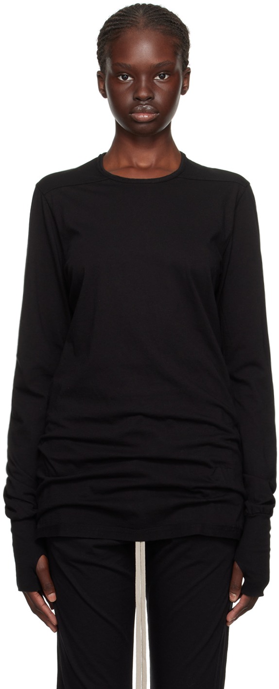 Rick Owens Drkshdw Black Level Long Sleeve T-shirt In 09 Black