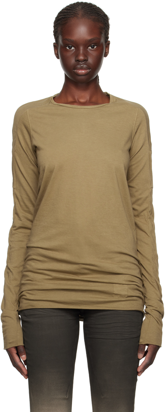 Green Scarification Long Sleeve T-Shirt by Rick Owens DRKSHDW on Sale