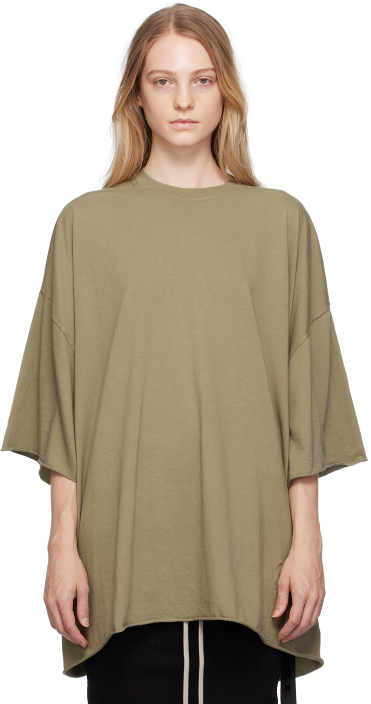 Rick Owens Drkshdw Green Tommy T-shirt In 25 Pale Green