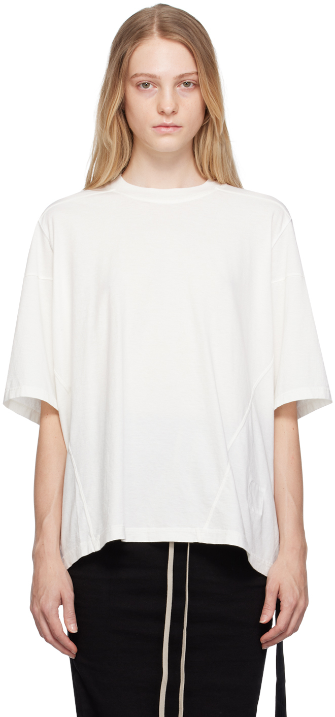 Rick Owens Drkshdw Walrus Seam-detail T-shirt In White