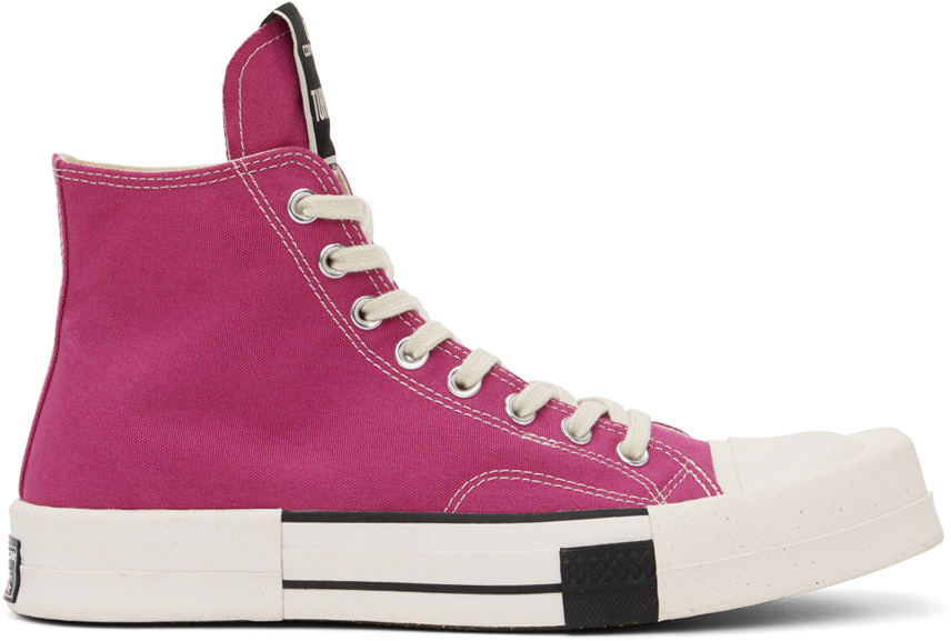 Rick Owens Drkshdw Pink Converse Edition Turbodrk Chuck 70 Sneakers In 13 Hot Pink