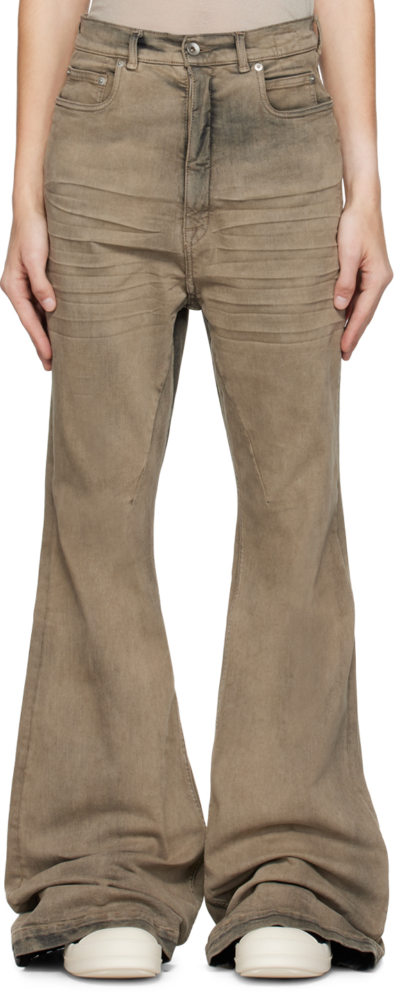 Gray Bolan Bootcut Jeans by Rick Owens DRKSHDW on Sale