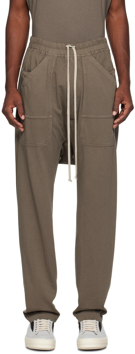 Rick Owens Drkshdw Grey Classic Cargo Trousers In Brown