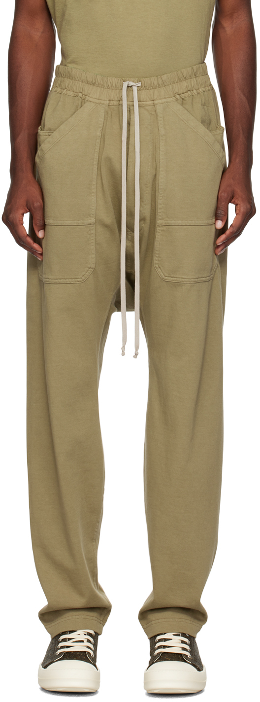 Rick Owens Drkshdw Khaki Classic Cargo Pants In 25 Pale Green
