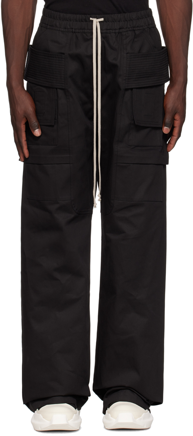 Black Creatch Cargo Pants by Rick Owens DRKSHDW on Sale