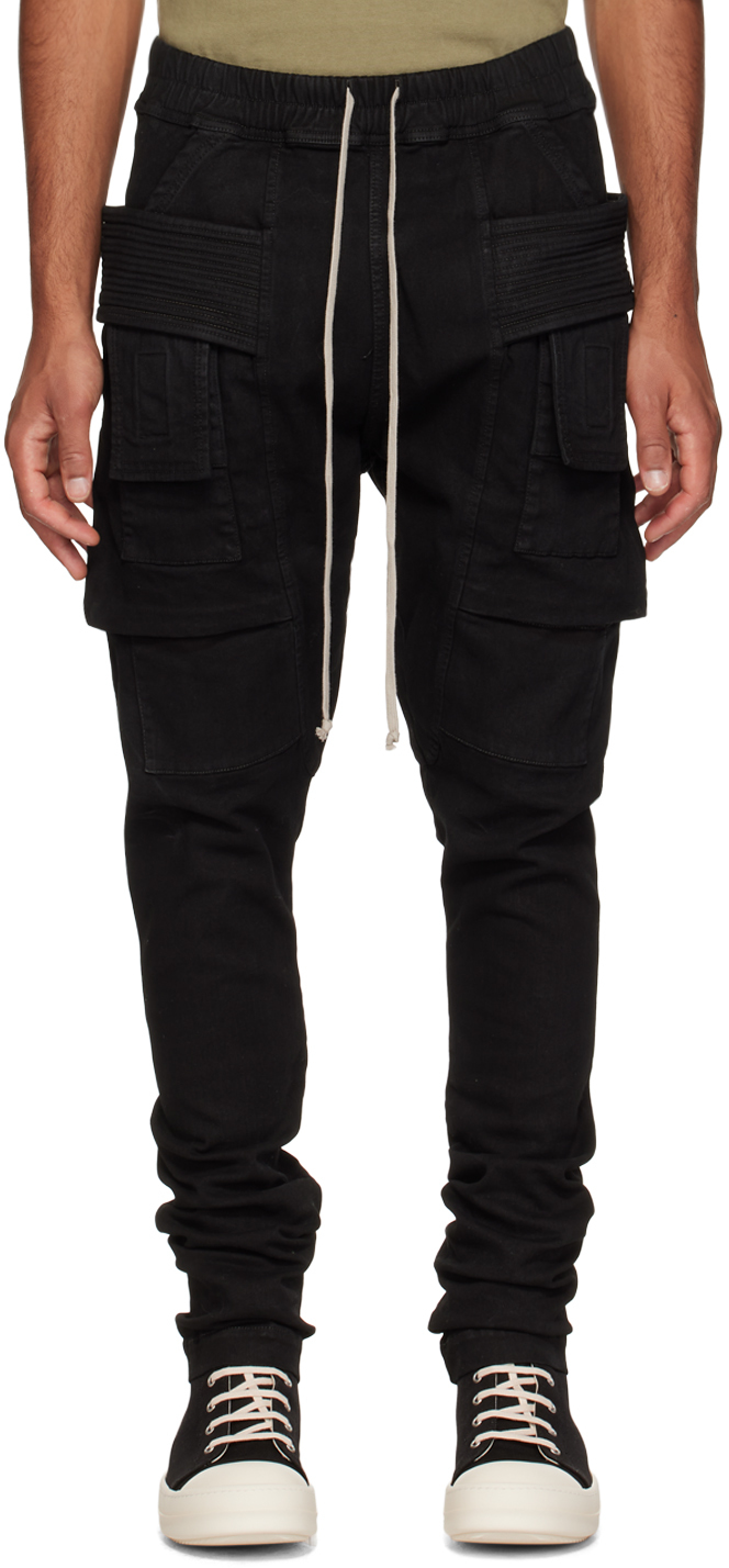 Black Luxor Creatch Cargo Pants by Rick Owens DRKSHDW on Sale