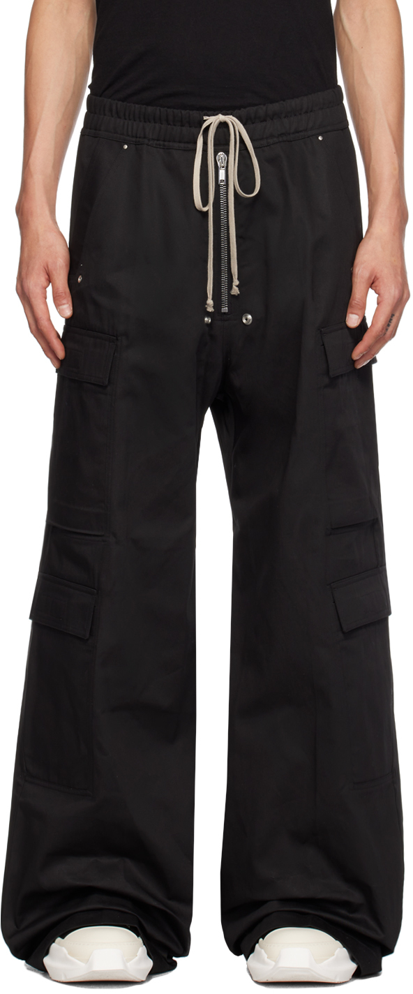 Rick Owens DRKSHDW: Black Double Jumbo Belas Cargo Pants | SSENSE