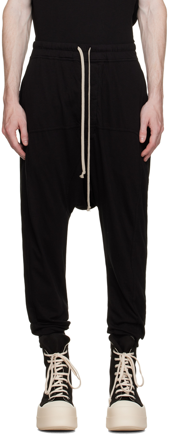 Black Drawstring Sweatpants by Rick Owens DRKSHDW on Sale
