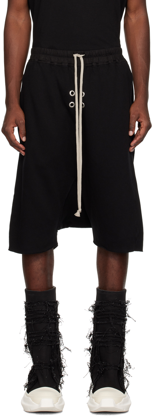 Black Pods Shorts by Rick Owens DRKSHDW on Sale