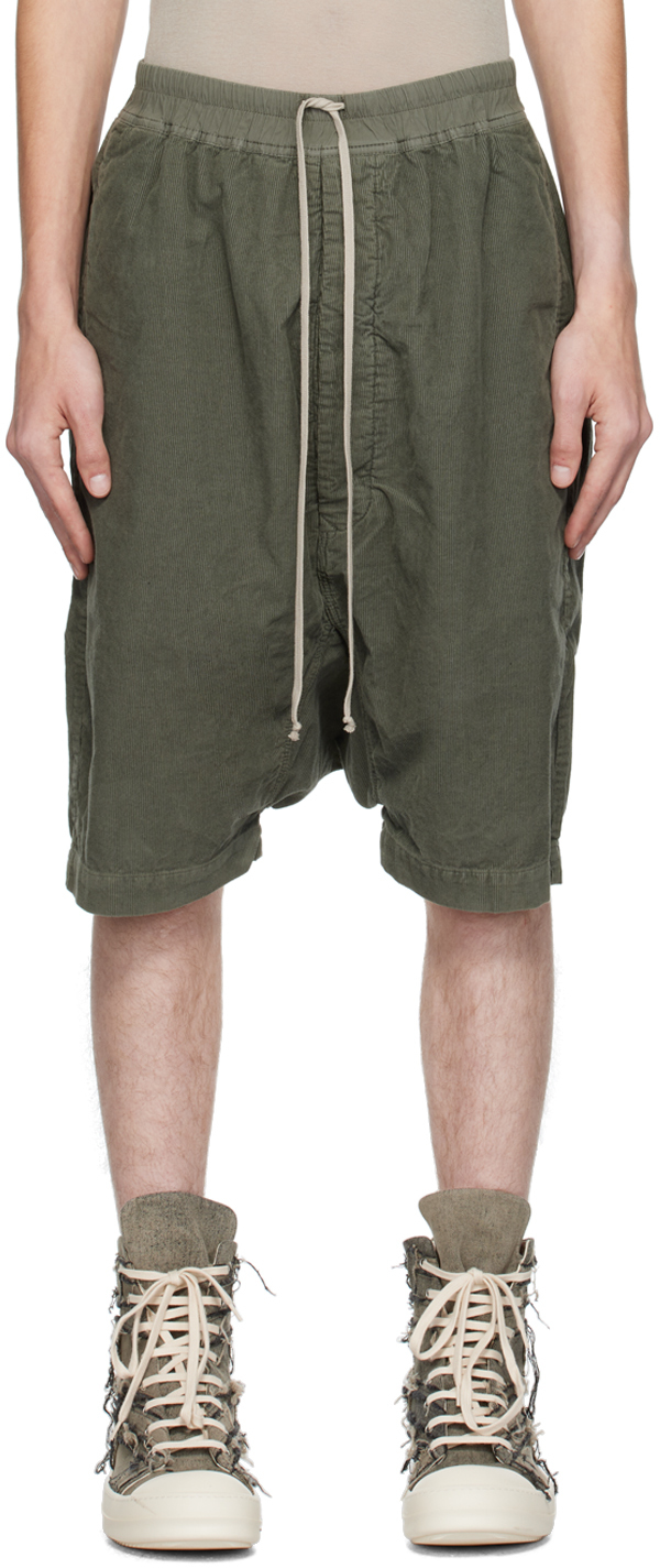 Gray Pods Shorts by Rick Owens DRKSHDW on Sale