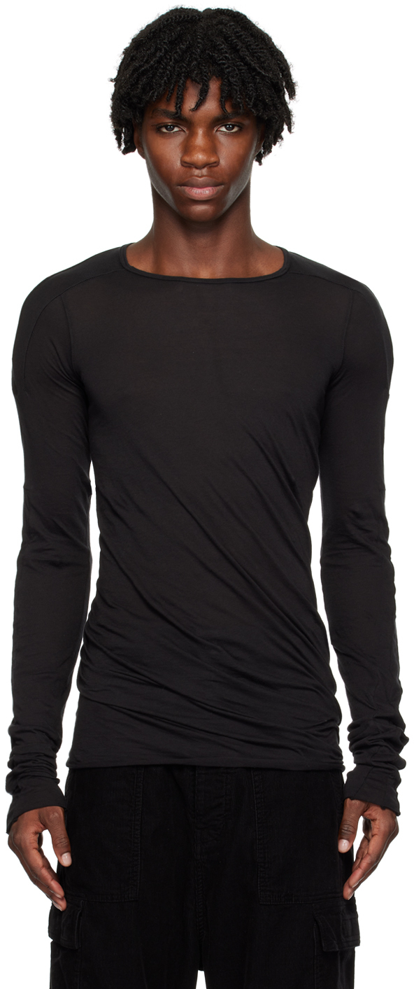 Rick Owens DRKSHDW Black Scarification Long Sleeve T-Shirt