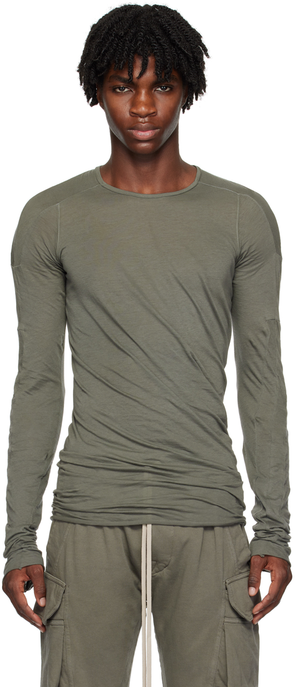 Gray Scarification Long Sleeve T-Shirt