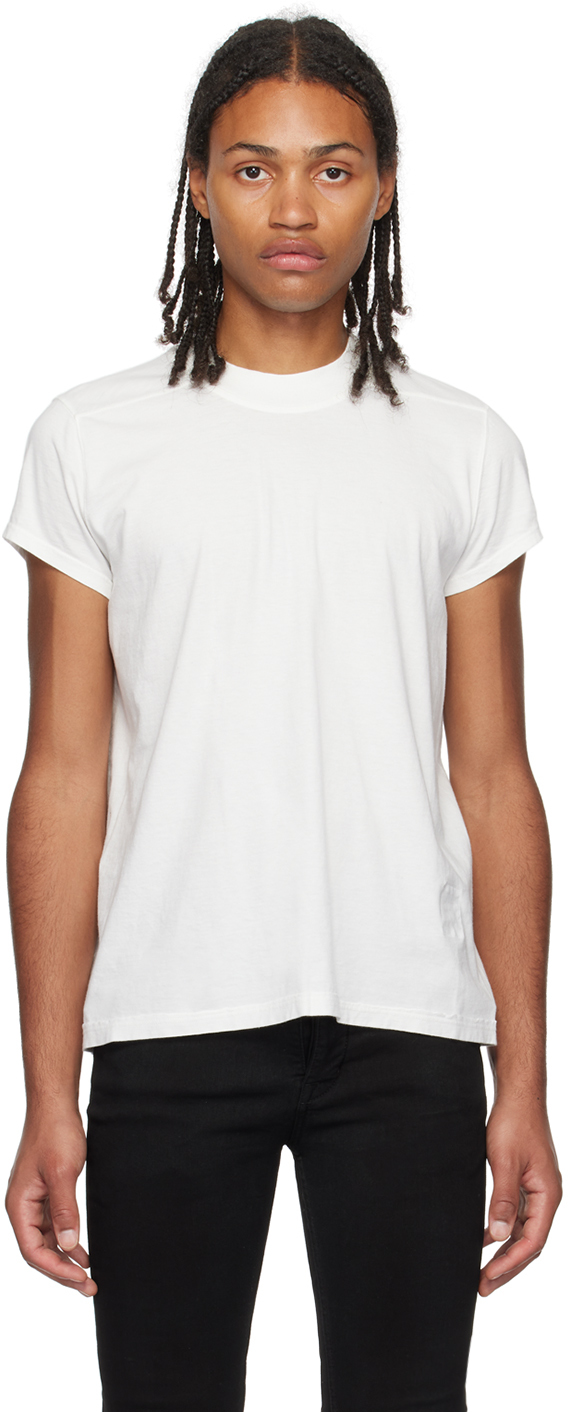 Rick Owens Drkshdw Off-white Level T-shirt In 11 Milk