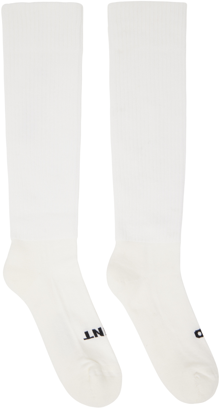 Rick Owens DRKSHDW: Off-White 'So Cunt' Socks | SSENSE