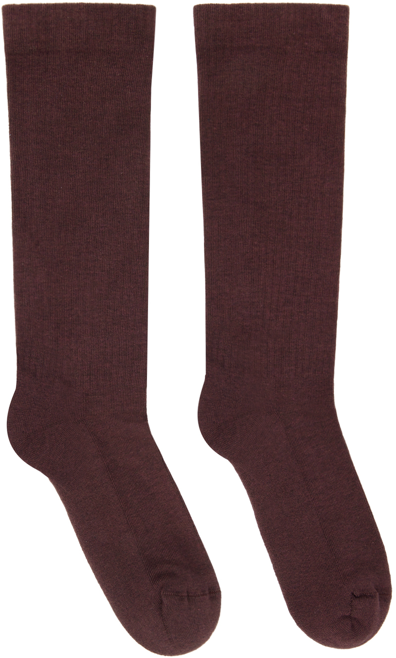 Rick Owens Drkshdw Purple Luxor Socks In 4311 Mauve/milk