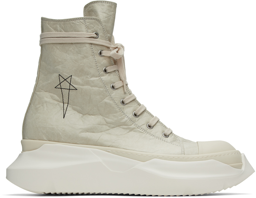 Rick Owens DRKSHDW: Off-White Abstract Sneakers | SSENSE
