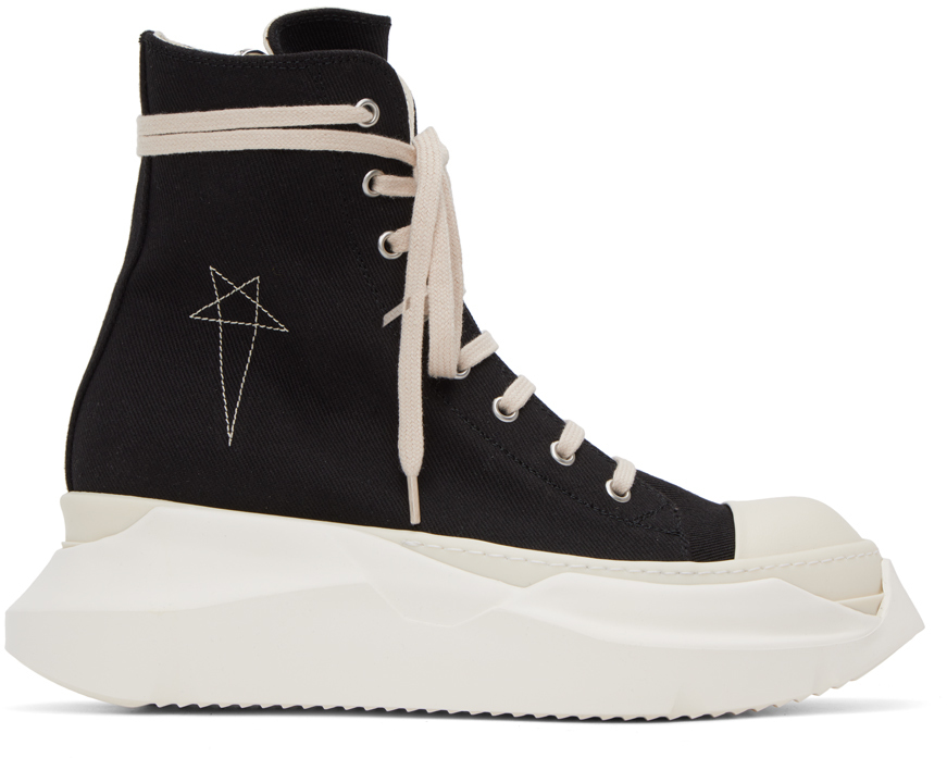 Rick Owens DRKSHDW: Black Abstract Sneakers | SSENSE